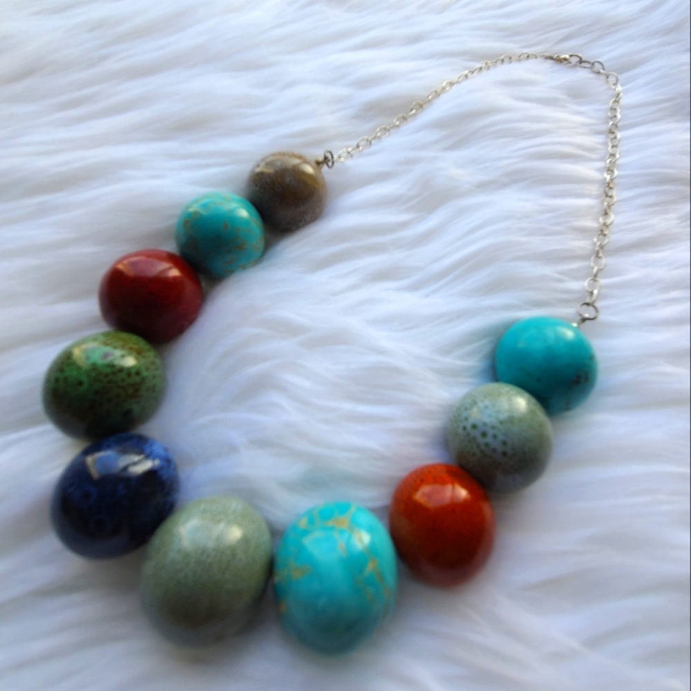 🌺VINTAGE COLORFUL NECKLACE. Used WOT.